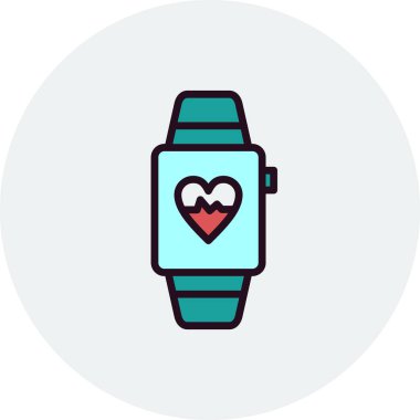 smartwatch simge vektör illüstrasyon tasarımı