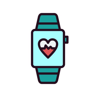 smartwatch simge vektör illüstrasyon tasarımı