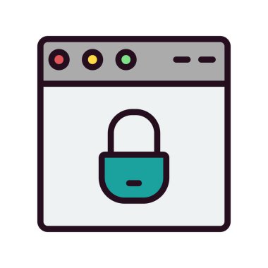 Web tarayıcı, basit vektör illüstrasyon tasarımı