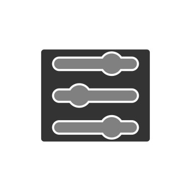 ayarlama müzik satırı vektör simgesi