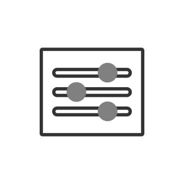 ayarlama müzik satırı vektör simgesi