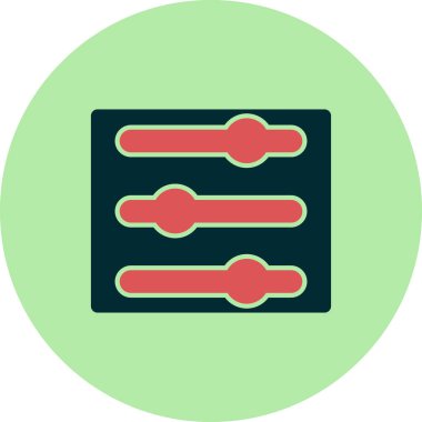 ayarlama müzik satırı vektör simgesi