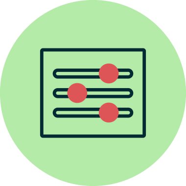 ayarlama müzik satırı vektör simgesi