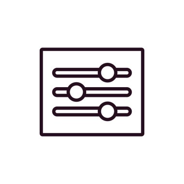 ayarlama müzik satırı vektör simgesi