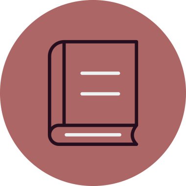 Kitap simgesinin vektör illüstrasyonu