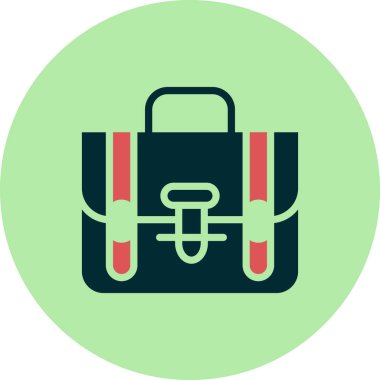 Çanta. Web simgesi basit illüstrasyon 