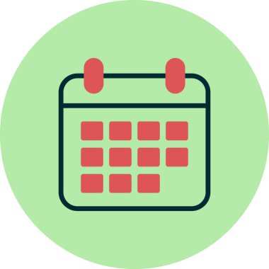 Takvim simgesi, vektör illüstrasyon tasarımı