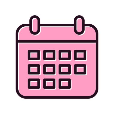 Takvim simgesi, vektör illüstrasyon tasarımı