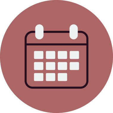 Takvim simgesi, vektör illüstrasyon tasarımı