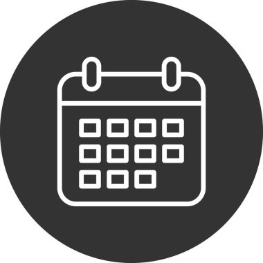 Takvim simgesi, vektör illüstrasyon tasarımı