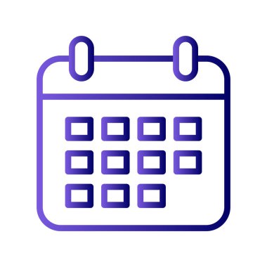 Takvim simgesi, vektör illüstrasyon tasarımı