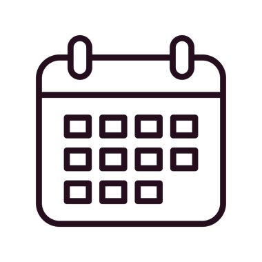 Takvim simgesi, vektör illüstrasyon tasarımı