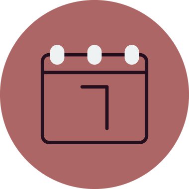 Takvim simgesi, vektör illüstrasyon tasarımı