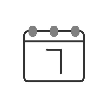 Takvim simgesi, vektör illüstrasyon tasarımı