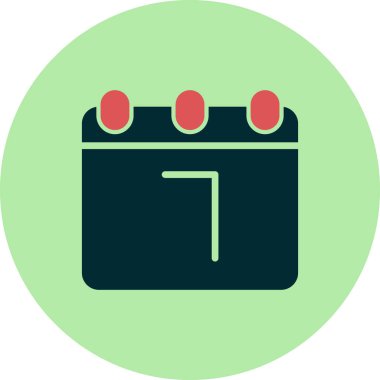 Takvim simgesi, vektör illüstrasyon tasarımı