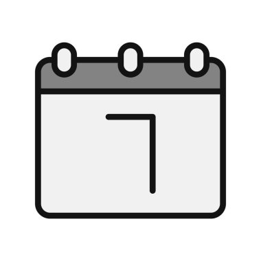 Takvim simgesi, vektör illüstrasyon tasarımı