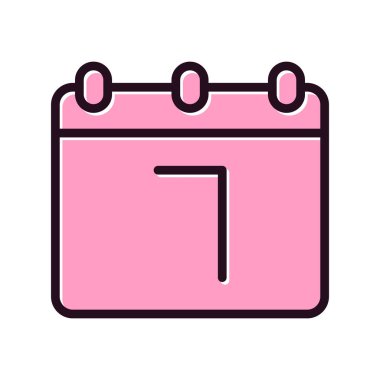 Takvim simgesi, vektör illüstrasyon tasarımı