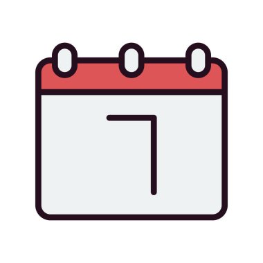 Takvim simgesi, vektör illüstrasyon tasarımı