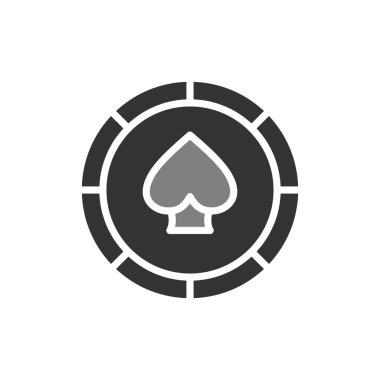 Casino Chip simgesinin vektör illüstrasyonu