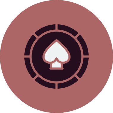 Casino Chip simgesinin vektör illüstrasyonu