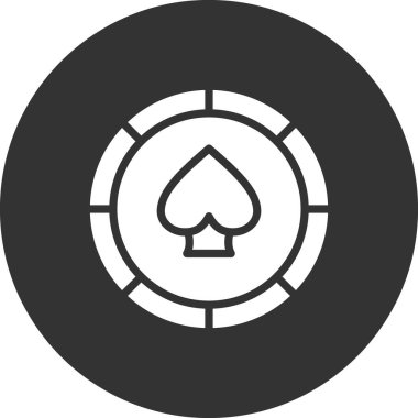 Casino Chip simgesinin vektör illüstrasyonu