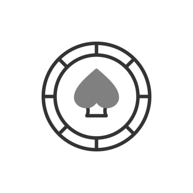 Casino Chip simgesinin vektör illüstrasyonu