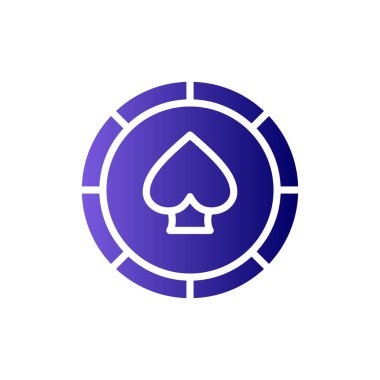 Casino Chip simgesinin vektör illüstrasyonu