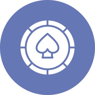 Casino Chip simgesinin vektör illüstrasyonu