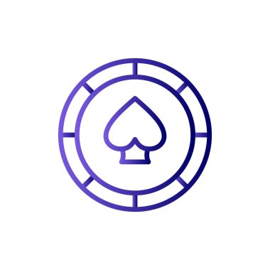 Casino Chip simgesinin vektör illüstrasyonu