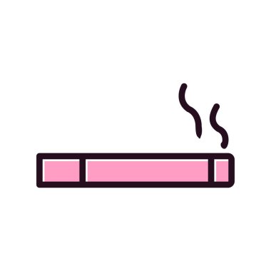 Sigara ikonu tüttürüyorum. vektör illüstrasyonu