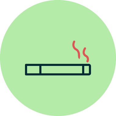 Sigara ikonu tüttürüyorum. vektör illüstrasyonu