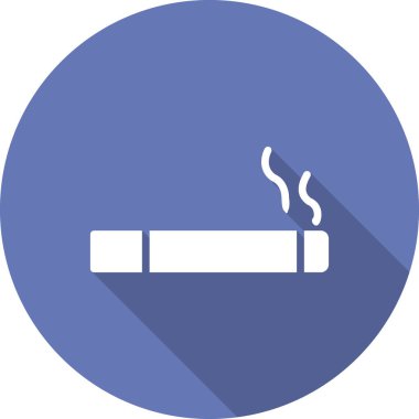 Sigara ikonu tüttürüyorum. vektör illüstrasyonu