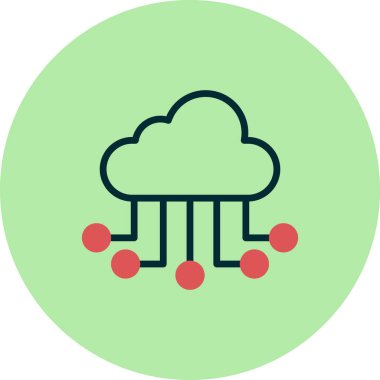 Bulut ağı simgesi. Basit resimleme 