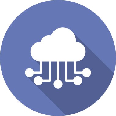 Bulut ağı simgesi. Basit resimleme 