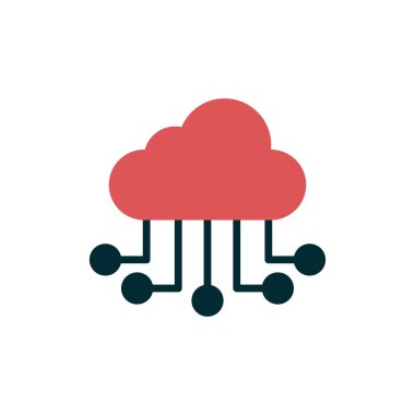 Bulut ağı simgesi. Basit resimleme 