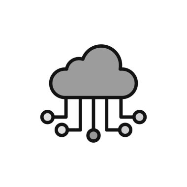 Bulut ağı simgesi. Basit resimleme 
