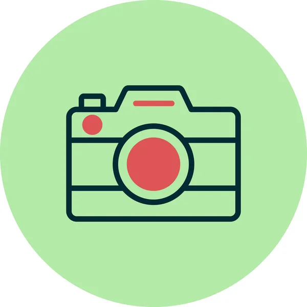 Een Camera Web Icoon Eenvoudige Illustratie — Stockvector