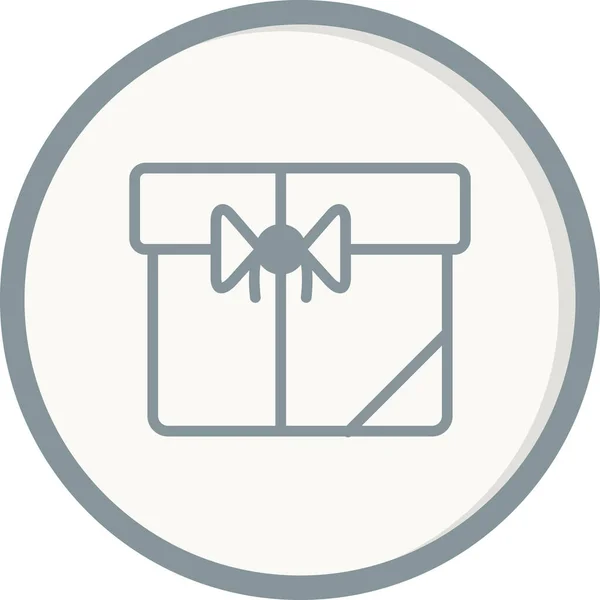 Подарункова Коробка Значок Векторна Ілюстрація — стоковий вектор