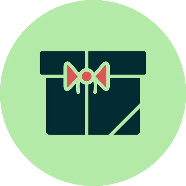 Подарункова Коробка Значок Векторна Ілюстрація — стоковий вектор