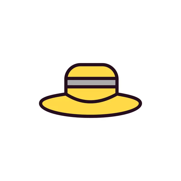 Icono Sombrero Vector Ilustración — Archivo Imágenes Vectoriales