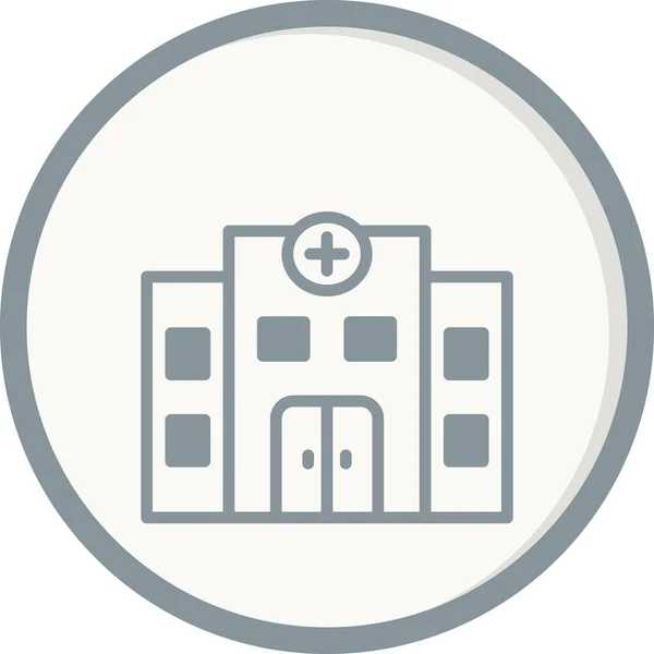 Sjukhusbyggnadens Vektorikon — Stock vektor