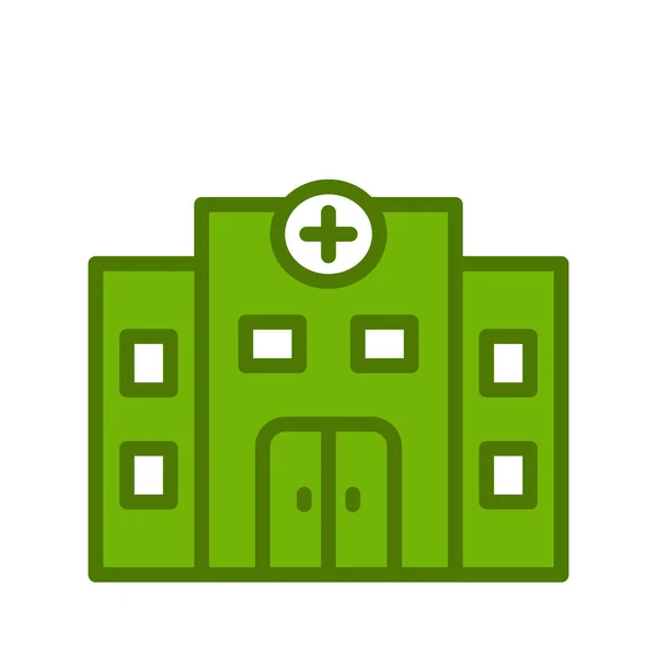 Edificio Del Hospital Icono Vector — Vector de stock