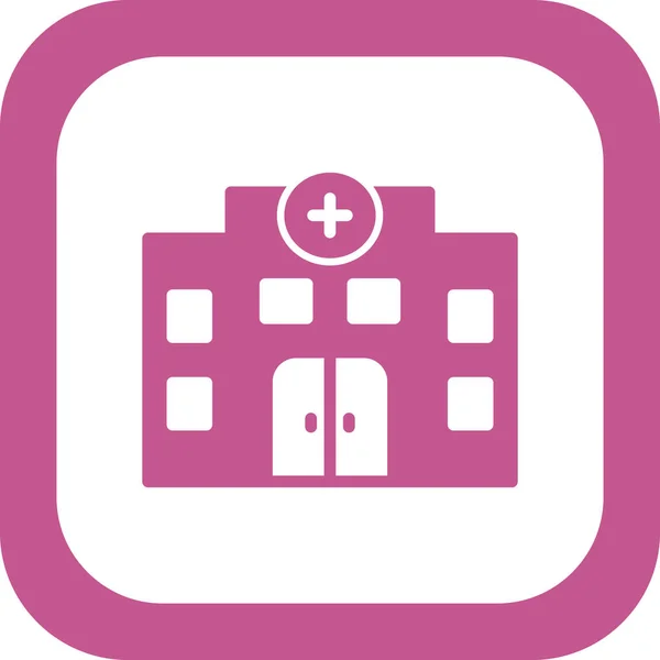 Edificio Del Hospital Icono Vector — Vector de stock