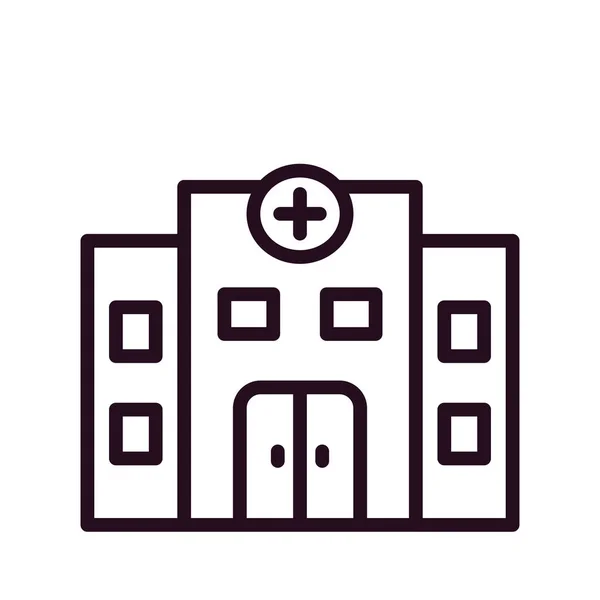 Edificio Del Hospital Icono Vector — Vector de stock