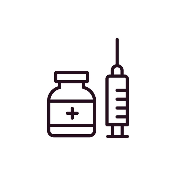 Seringa Médica Com Pílulas Design Ilustração Vetorial Injecção —  Vetores de Stock