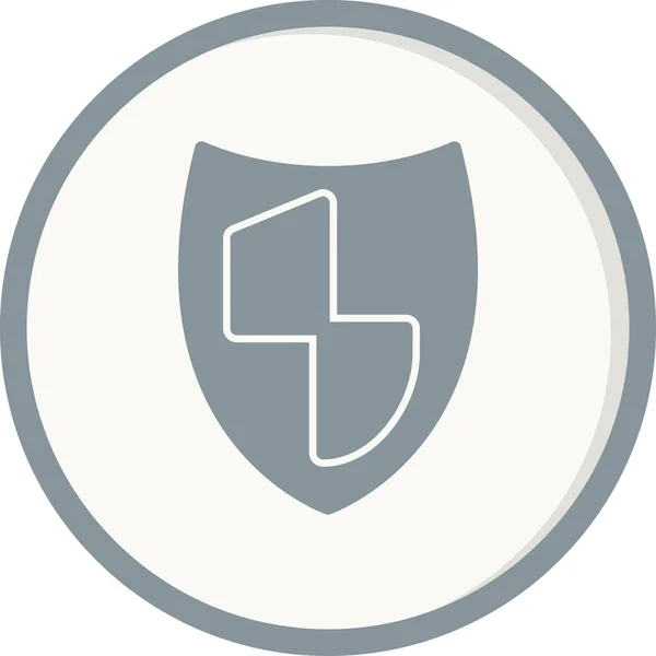 Shield Vector Illustration Line Icon — ストックベクタ