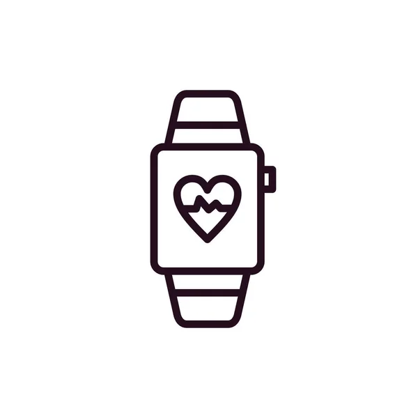 Smartwatch Icono Vector Ilustración Diseño — Vector de stock