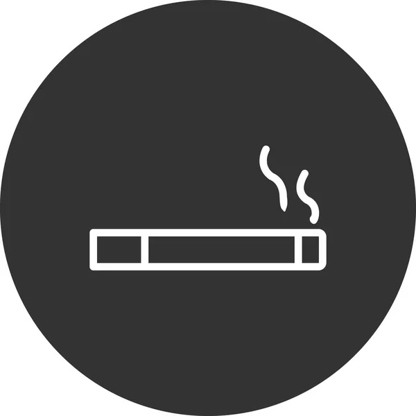 Sigara Ikonu Tüttürüyorum Vektör Illüstrasyonu — Stok Vektör