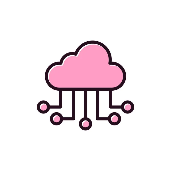 Cloud Web Icon Simple Illustration — Stock vektor