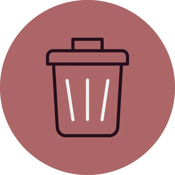 Dustbin Icon Vector Illustration — Stock Vector